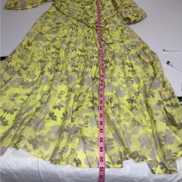 ASTR The Label Yellow Grey Floral Midi Dress - Size M - Picture 11 of 13
